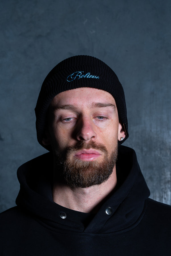 BELIEVE BEANIE - BLACK