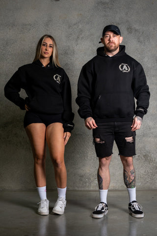 AUTHENTICITY AFFILIATION HOODIE - PITCH BLACK - On Lock Apparel XS HOODIES