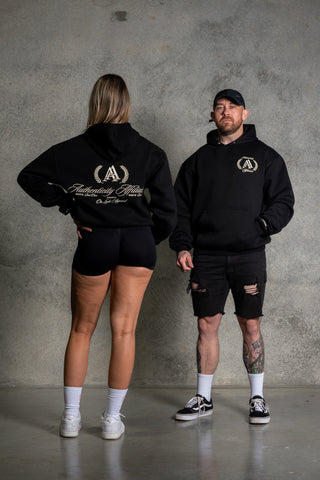 AUTHENTICITY AFFILIATION HOODIE - PITCH BLACK - On Lock Apparel XS HOODIES