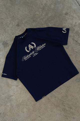 AUTHENTICITY AFFILIATION TEE - MIDNIGHT BLUE - On Lock Apparel XS TEES