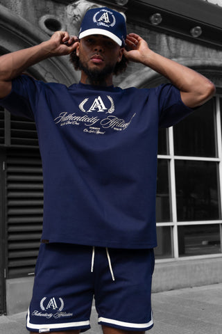 AUTHENTICITY AFFILIATION TEE - MIDNIGHT BLUE - On Lock Apparel XS TEES