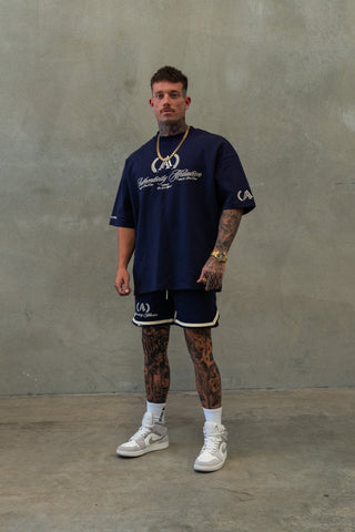 AUTHENTICITY AFFILIATION TEE - MIDNIGHT BLUE - On Lock Apparel XS TEES