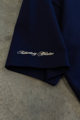 AUTHENTICITY AFFILIATION TEE - MIDNIGHT BLUE - On Lock Apparel XS TEES