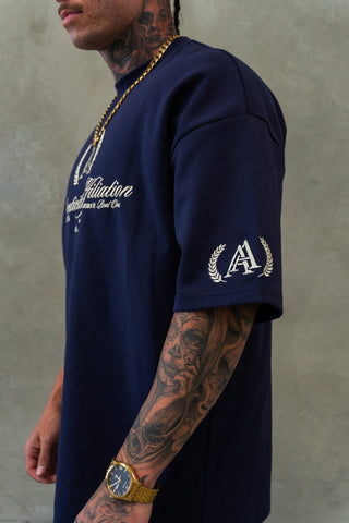 AUTHENTICITY AFFILIATION TEE - MIDNIGHT BLUE - On Lock Apparel XS TEES