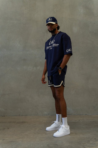 AUTHENTICITY AFFILIATION TEE - MIDNIGHT BLUE - On Lock Apparel XS TEES