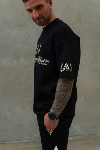 AUTHENTICITY AFFILIATION TEE - PITCH BLACK - On Lock Apparel XS TEES
