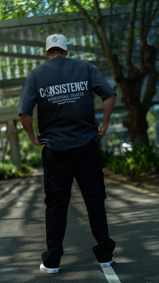 CONSISTENCY TEE - CHARCOAL - TEESOn Lock Apparel