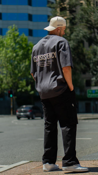 CONSISTENCY TEE - CHARCOAL - TEESOn Lock Apparel