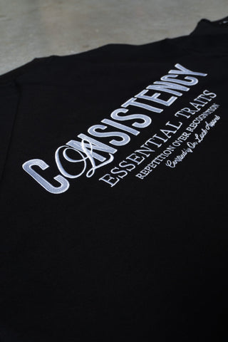 CONSISTENCY TEE - PITCH BLACK - TEESOn Lock Apparel