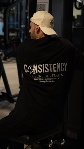 CONSISTENCY TEE - PITCH BLACK - TEESOn Lock Apparel