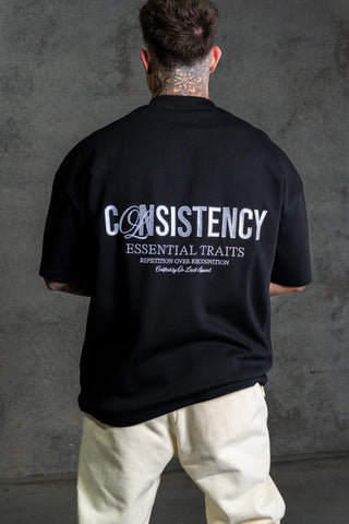 CONSISTENCY TEE - PITCH BLACK - TEESOn Lock Apparel