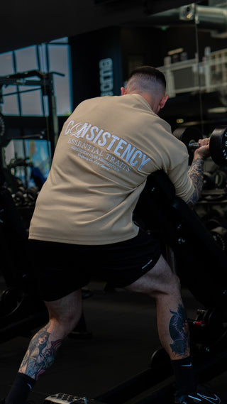 CONSISTENCY TEE - TAN - TEESOn Lock Apparel