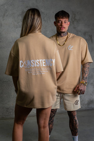 CONSISTENCY TEE - TAN - TEESOn Lock Apparel