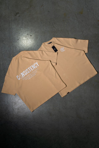 CONSISTENCY TEE - TAN - TEESOn Lock Apparel