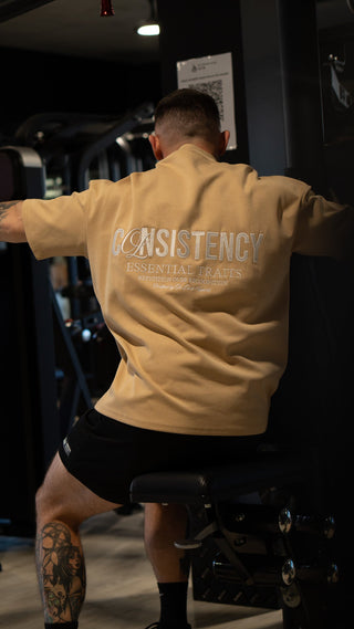 CONSISTENCY TEE - TAN - TEESOn Lock Apparel