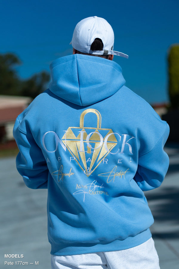 GRATEFUL HOODIE - SKY BLUE
