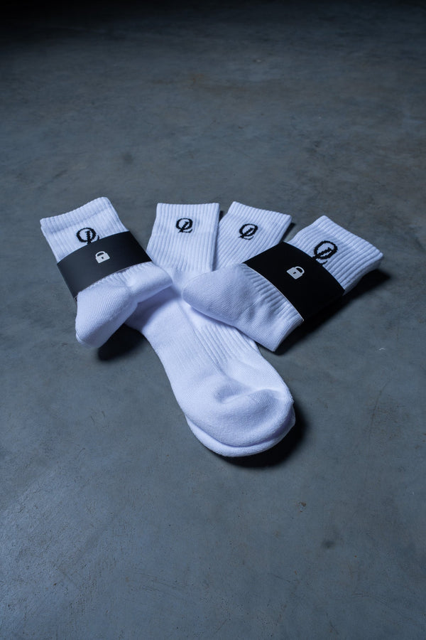 INITIAL SOCKS 3PK - WHITE