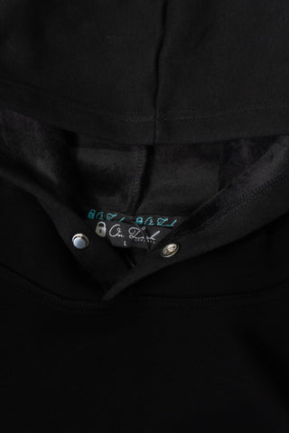 OL SERIES HOODIE - PITCH BLACK FT. ARCTIC BLUE - On Lock Apparel XS HOODIES