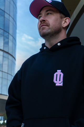 OL SERIES HOODIE - PITCH BLACK FT. PINK - HOODIESOn Lock Apparel