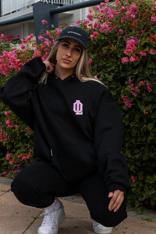 OL SERIES HOODIE - PITCH BLACK FT. PINK - HOODIESOn Lock Apparel