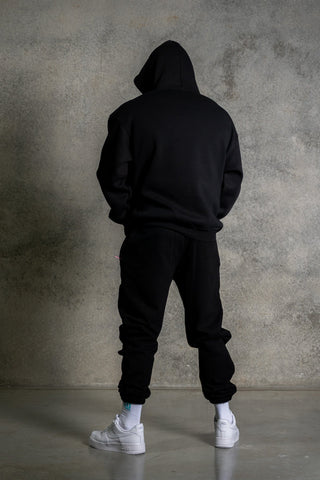 OL SERIES HOODIE - PITCH BLACK FT. PINK - HOODIESOn Lock Apparel