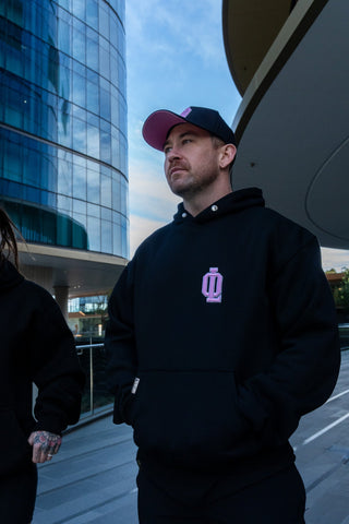 OL SERIES HOODIE - PITCH BLACK FT. PINK - HOODIESOn Lock Apparel