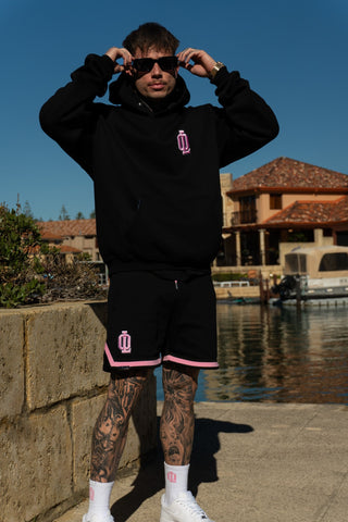 OL SERIES HOODIE - PITCH BLACK FT. PINK - HOODIESOn Lock Apparel