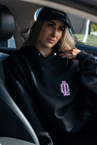 OL SERIES HOODIE - PITCH BLACK FT. PINK - HOODIESOn Lock Apparel
