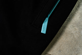 OL SERIES SWEATPANTS - PITCH BLACK FT. ARCTIC BLUE - On Lock Apparel XS SWEATPANTS