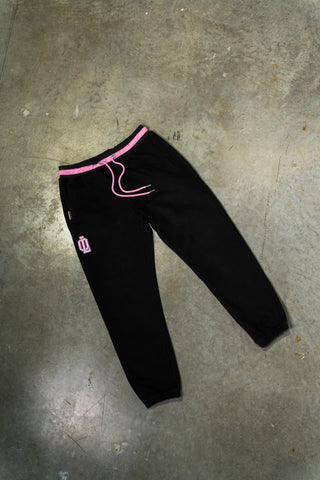 OL SERIES SWEATPANTS - PITCH BLACK FT. PINK - On Lock Apparel XS SWEATPANTS