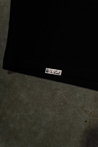 OL SERIES TEE - PITCH BLACK FT. ARCTIC BLUE - On Lock Apparel XS TEES
