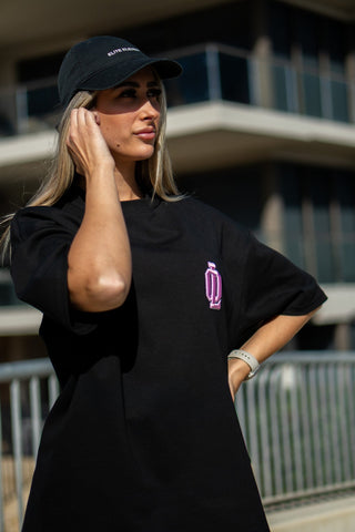 OL SERIES TEE - PITCH BLACK FT. PINK - On Lock Apparel XS TEES