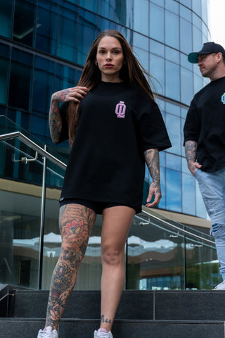 OL SERIES TEE - PITCH BLACK FT. PINK - On Lock Apparel XS TEES