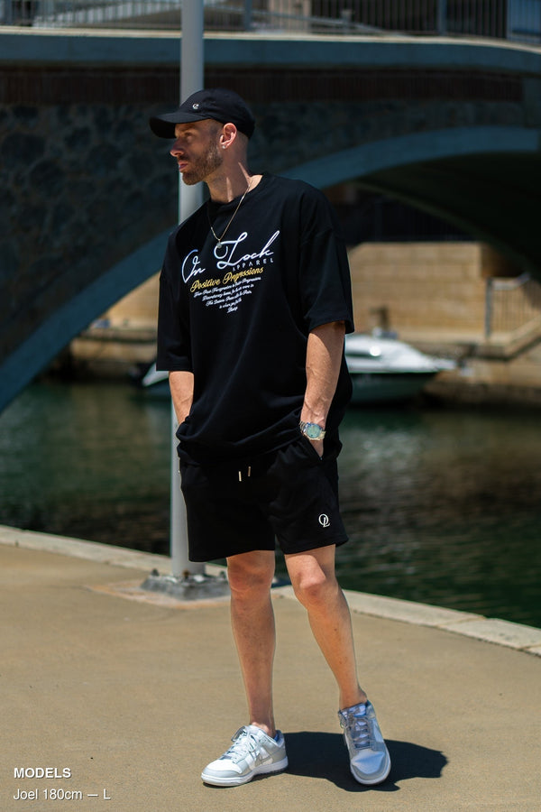 POSITIVE PROGRESSIONS TEE - BLACK FT. GOLD