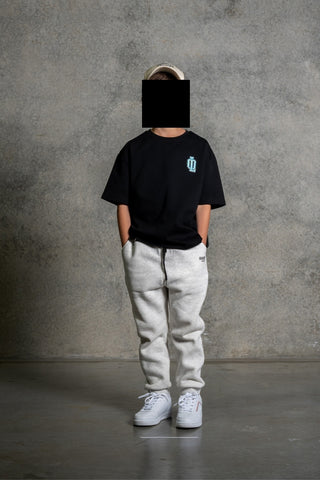 OL SERIES KIDS TEE - PITCH BLACK FT. ARCTIC BLUE