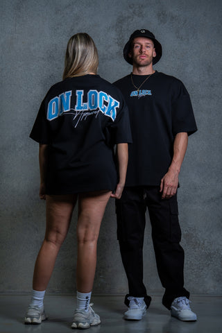 MONOLITH TEE - BLACK FT. ARCTIC BLUE