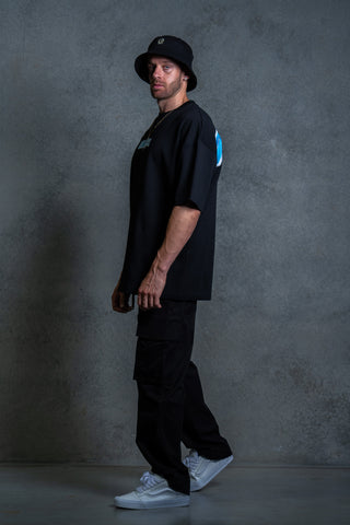 MONOLITH TEE - BLACK FT. ARCTIC BLUE