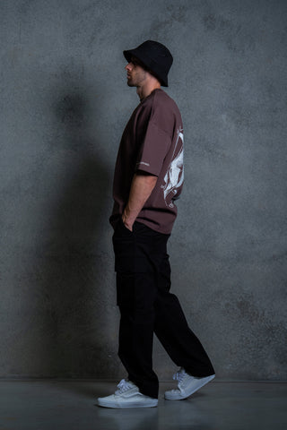 LION HEARTED TEE - CHOCOLATE