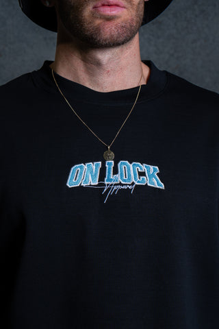 MONOLITH TEE - BLACK FT. ARCTIC BLUE