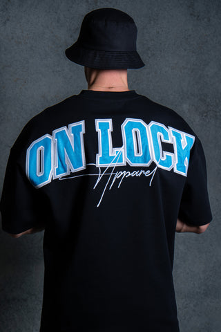 MONOLITH TEE - BLACK FT. ARCTIC BLUE