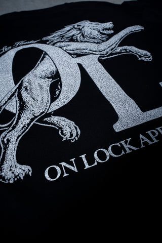 LION HEARTED TEE - PITCH BLACK