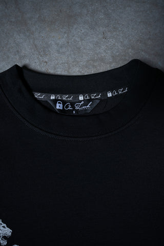 LION HEARTED TEE - PITCH BLACK