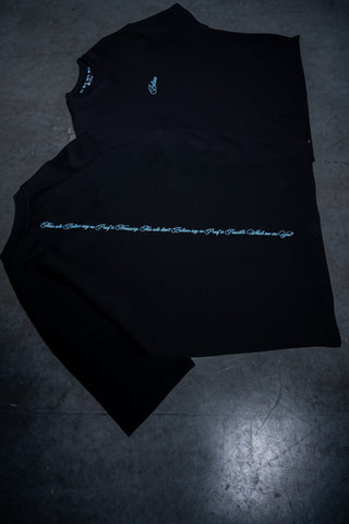 BELIEVE TEE - BLACK FT. BLUE