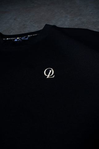 INITIAL TEE - BLACK FT. CREAM