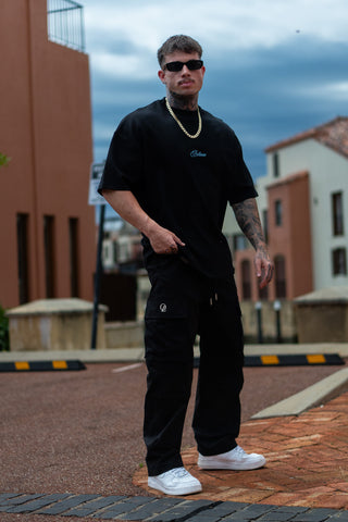 BELIEVE TEE - BLACK FT. BLUE