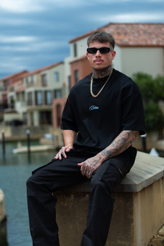 BELIEVE TEE - BLACK FT. BLUE