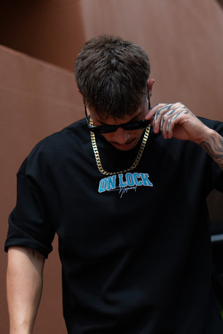 MONOLITH TEE - BLACK FT. ARCTIC BLUE