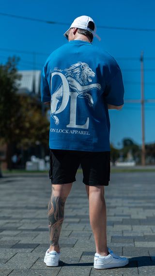 LION HEARTED TEE - ROYAL BLUE