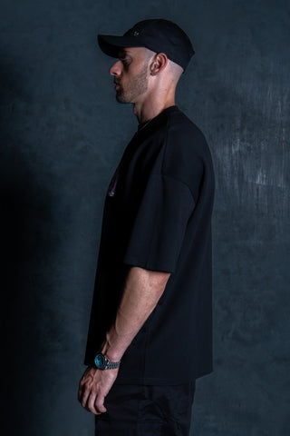 OL SERIES TEE - PITCH BLACK FT. PINK