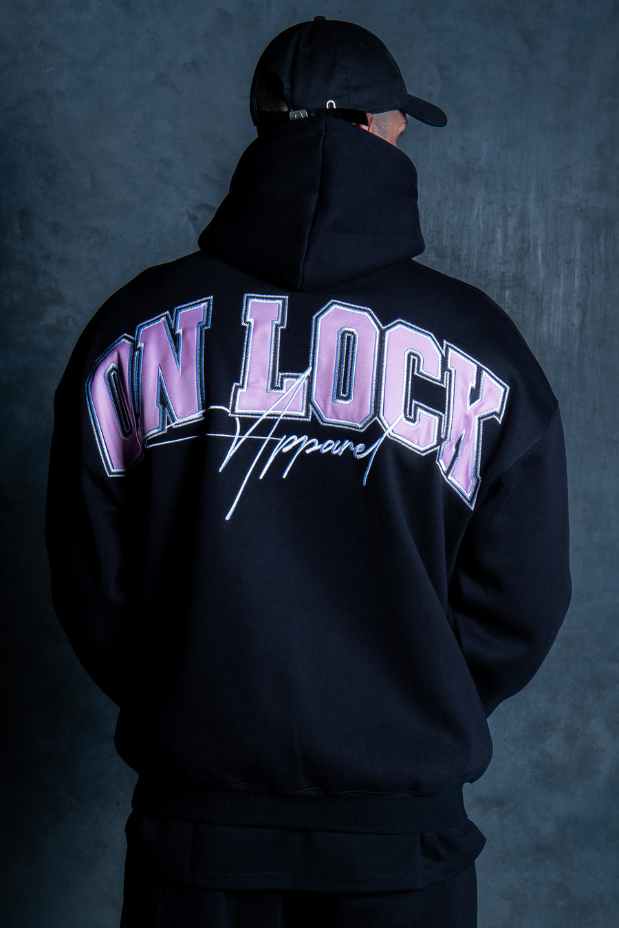 MONOLITH HOODIE - BLACK FT. PINK